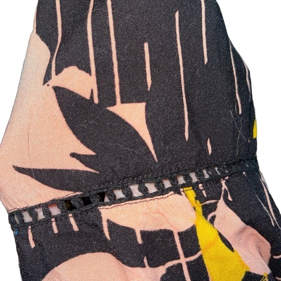 Loralette Women's Dress Size 20 Multicolor Floral Tie Back Bell Sleeves V-Neck - Picture 4 of 9